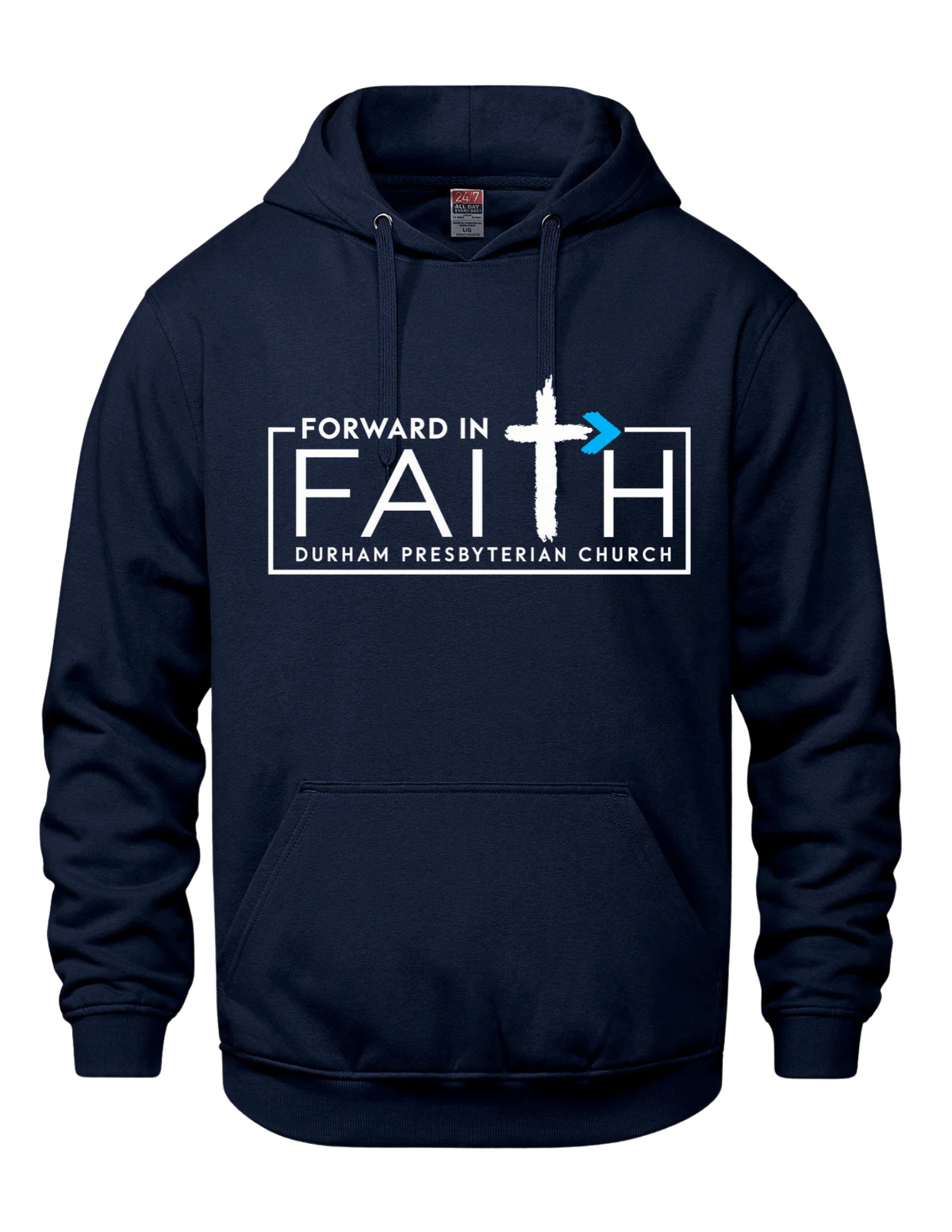 Full Chest Hooded Sweatshirt- Durham Presbyterian Church