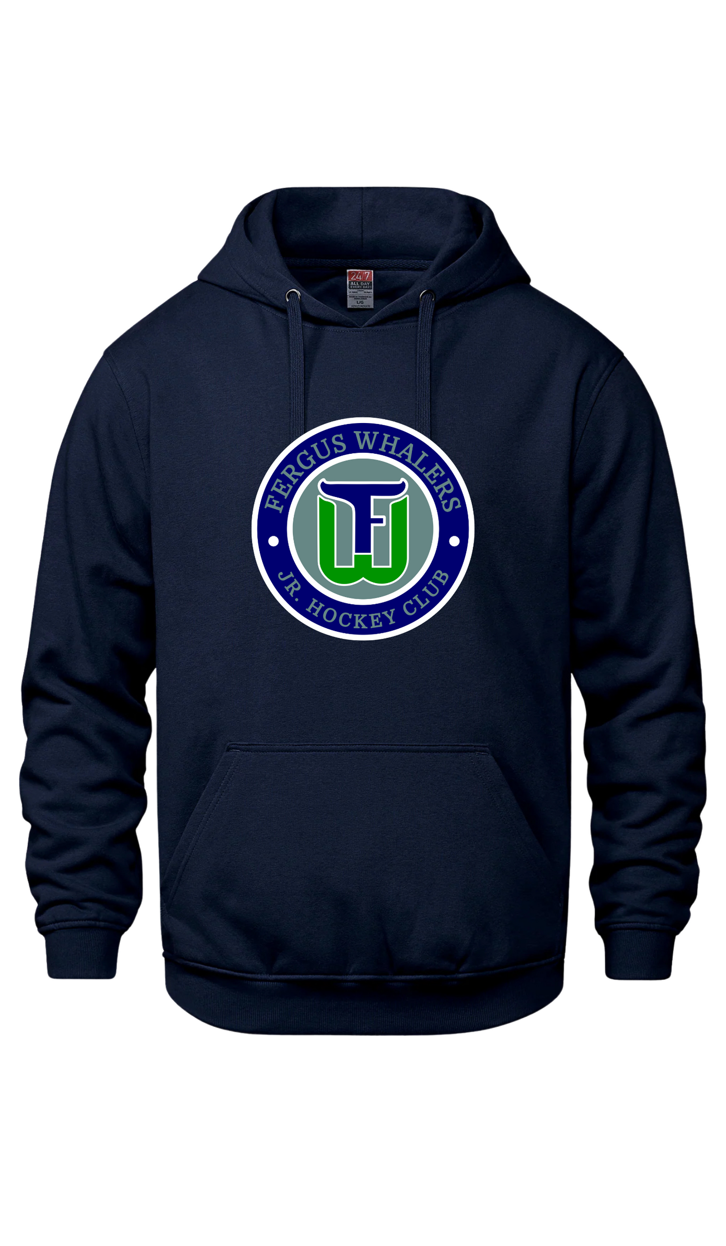 Youth Original Emblem Hooded Sweatshirt - Fergus Whalers