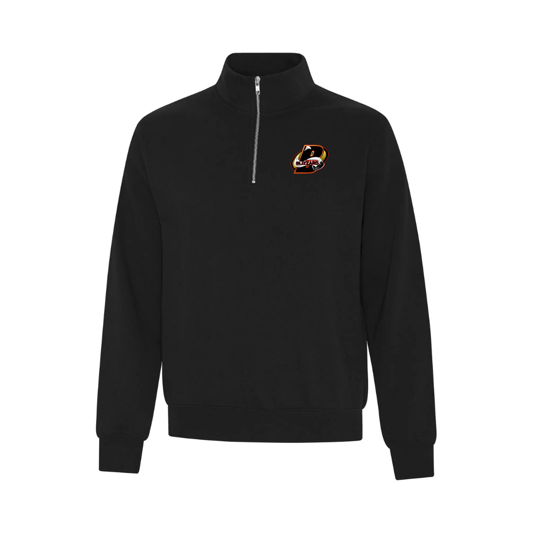 Adult 1/4 Zip Sweater- Huron Bruce Blizzards