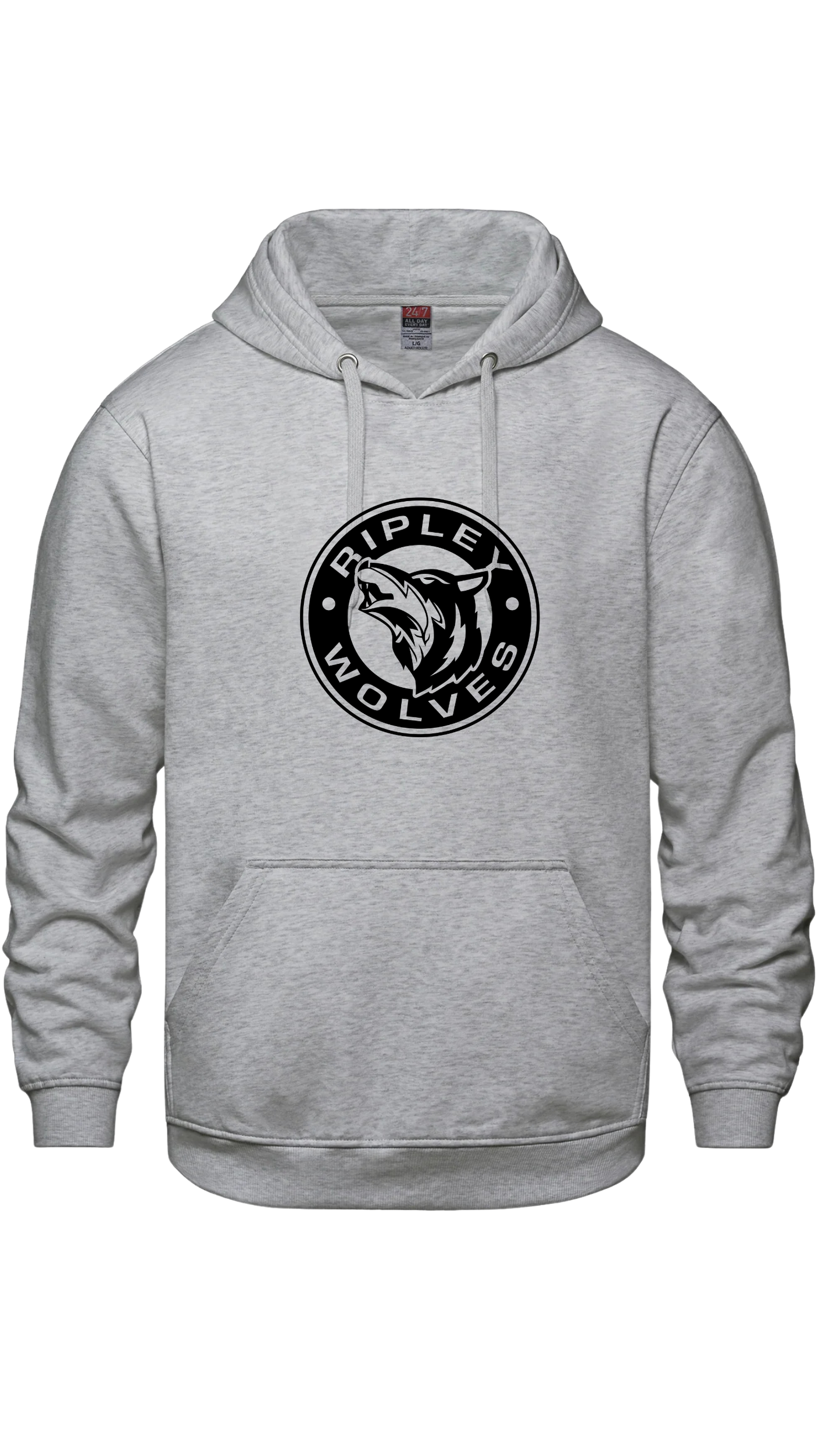 Wolves Circle Graphic Hooded Sweatshirt- Ripley Wolves