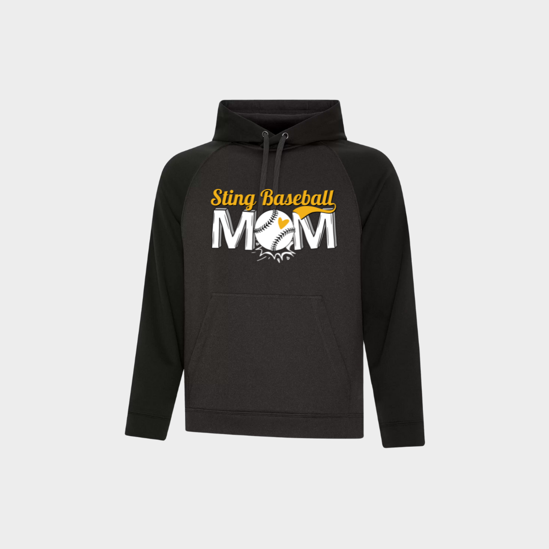 Two Tone Hoodie - Sting Baseball Mom