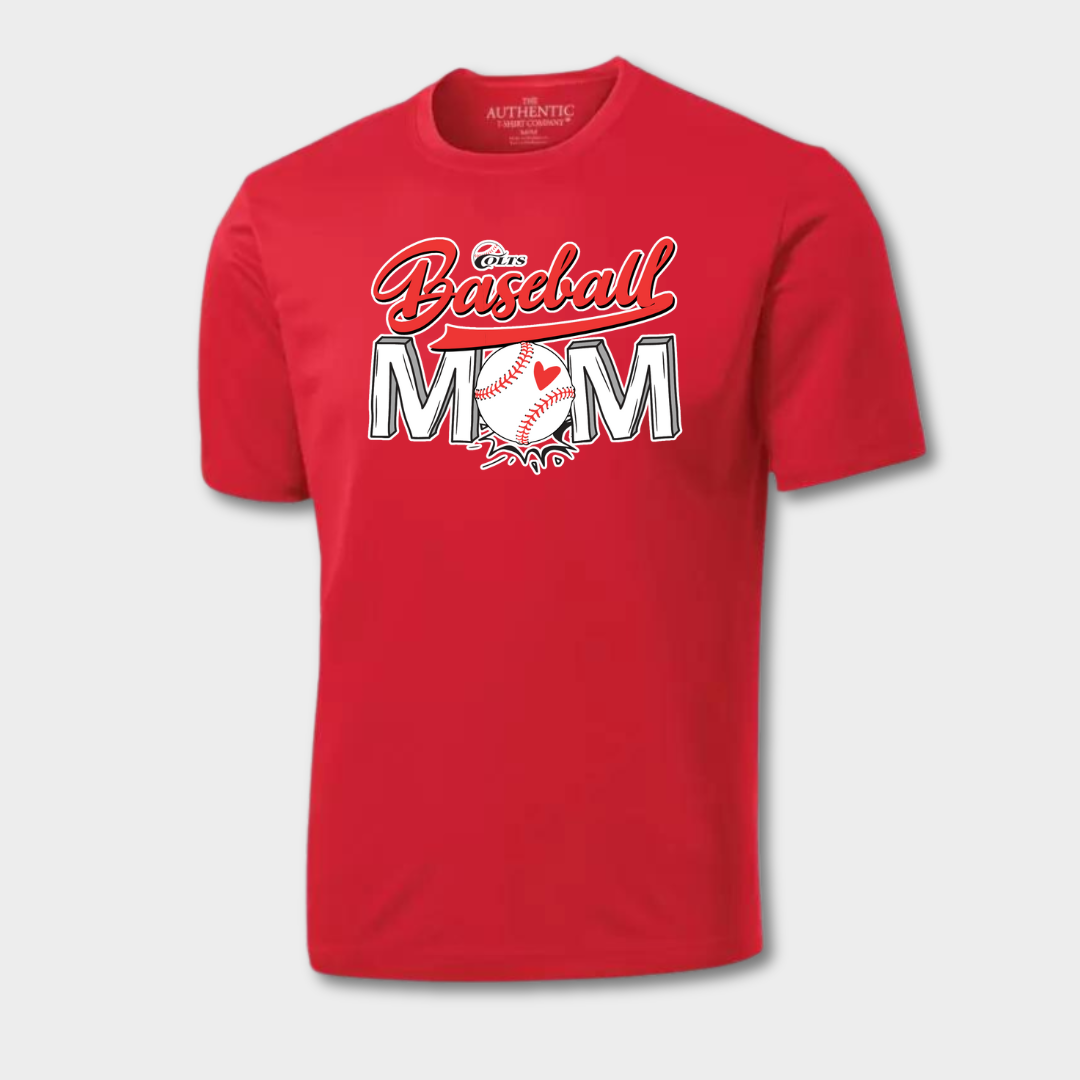 Cotton Baseball Mom T Shirt [Chelsey Colts]