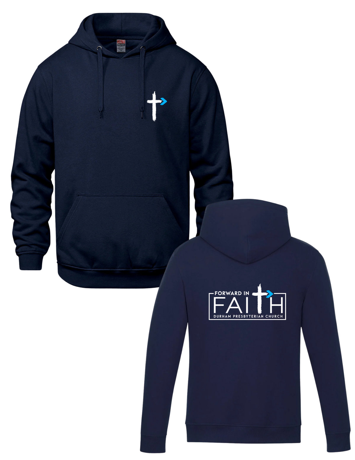 Left Chest Hooded Sweatshirt- Durham Presbyterian Church