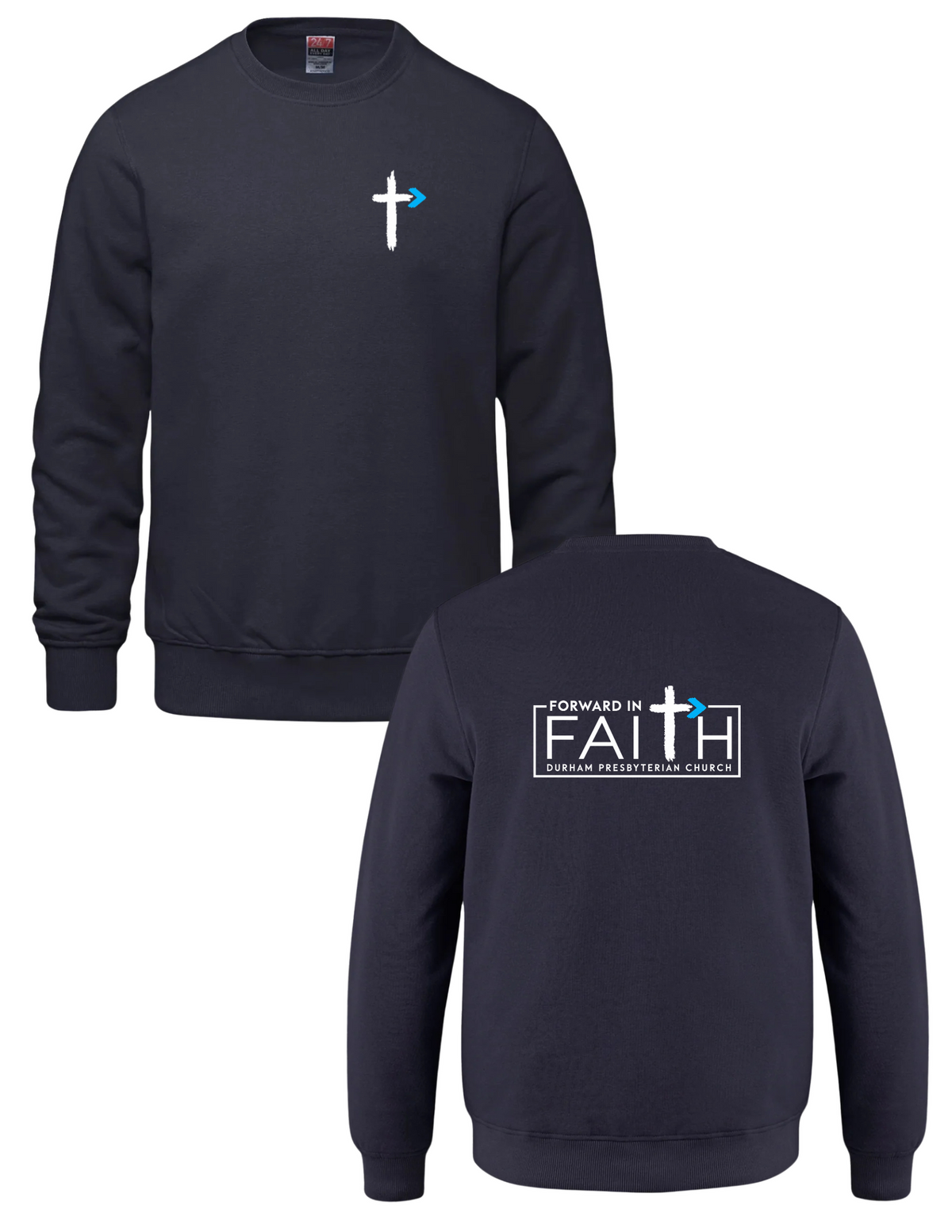 Left Chest Crewneck- Durham Presbyterian Church