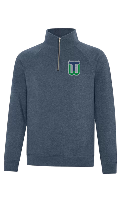 Adult Original Emblem 1/4 Zip Sweater - Fergus Whalers