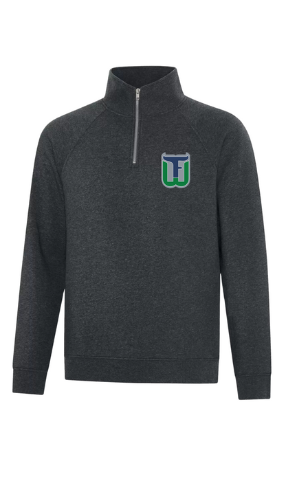 Adult Original Emblem 1/4 Zip Sweater - Fergus Whalers