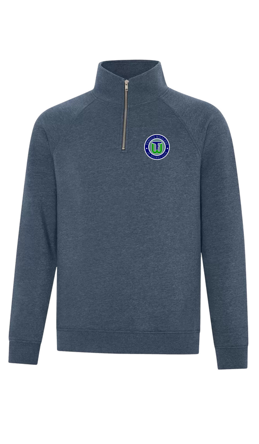 Adult Original Emblem 1/4 Zip Sweater - Fergus Whalers