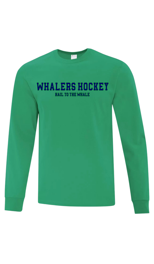 Hail to the Whale Cotton Long Sleeve - Fergus Whalers