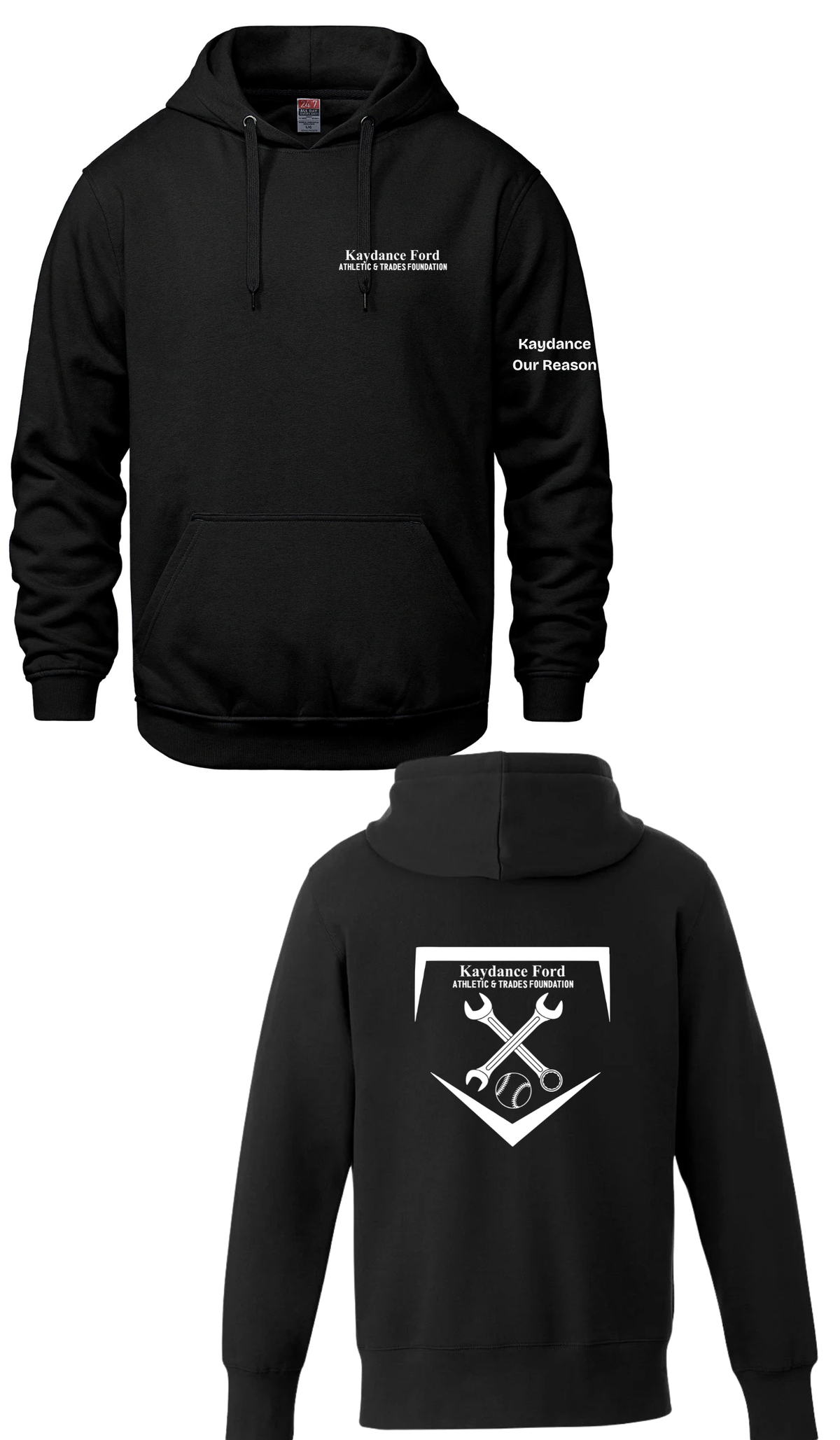 Left Chest Hooded Sweatshirt- Kaydance Ford Athletics & Trades Foundation