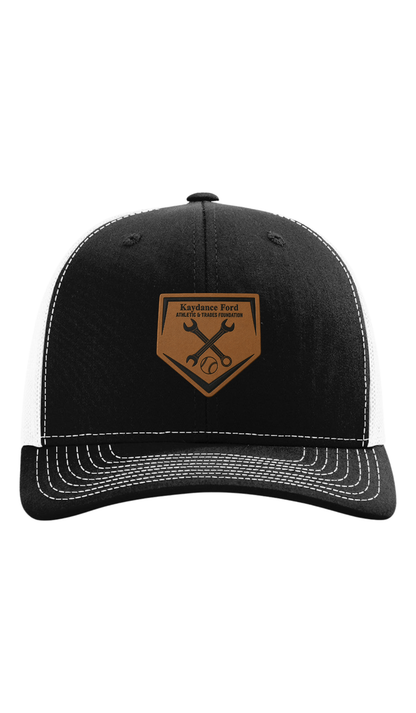 Leather Patch Trucker Cap - Kaydance Ford Foundation