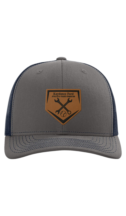 Leather Patch Trucker Cap - Kaydance Ford Foundation