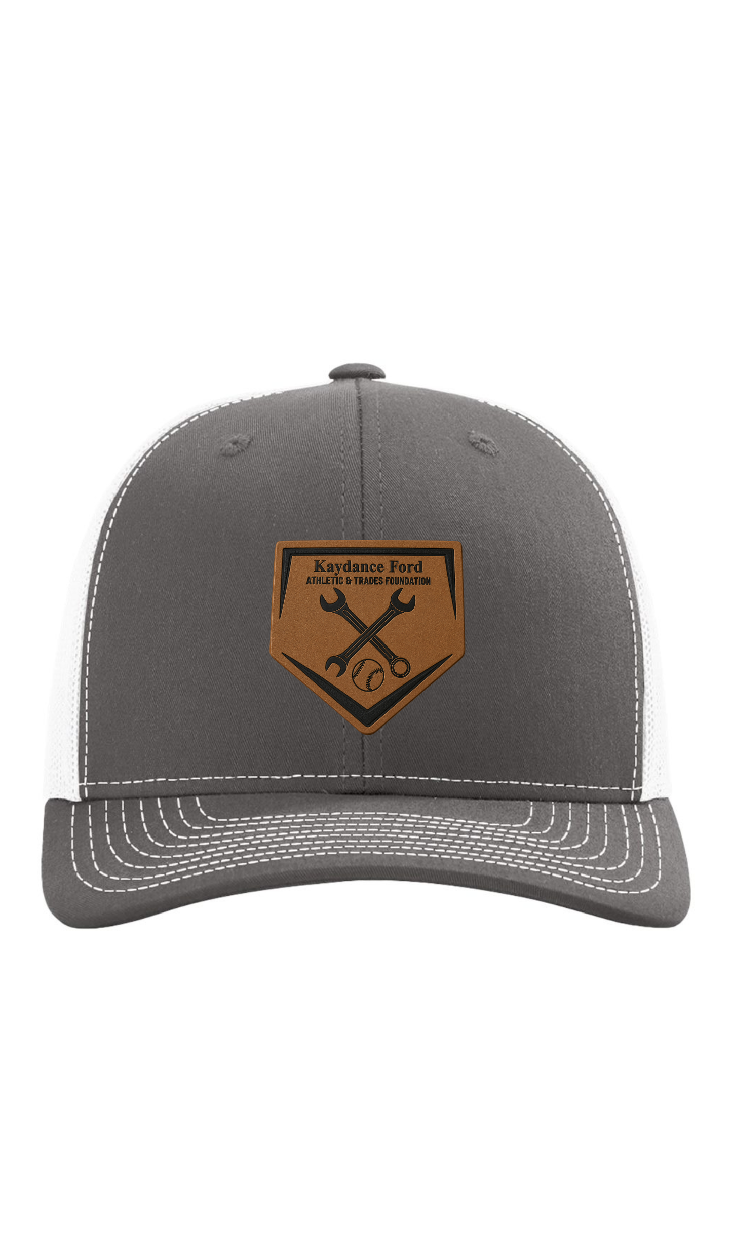 Leather Patch Trucker Cap - Kaydance Ford Foundation