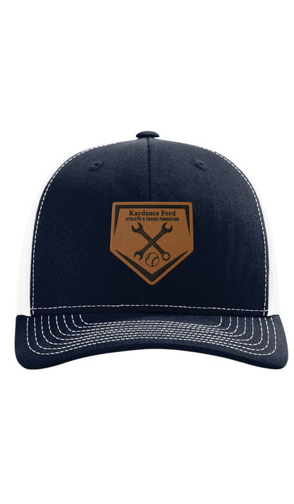 Leather Patch Trucker Cap - Kaydance Ford Foundation