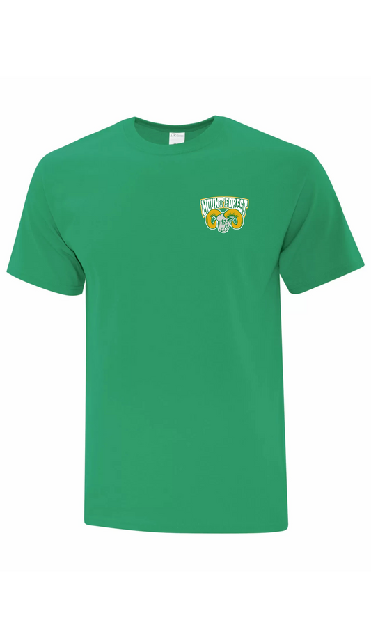 Cotton Left Chest T-Shirt - Mount Forest Rams