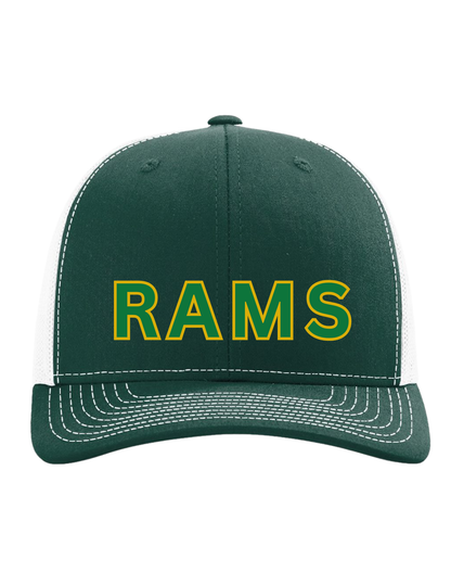 RAMS text Trucker Cap - Mount Forest Rams