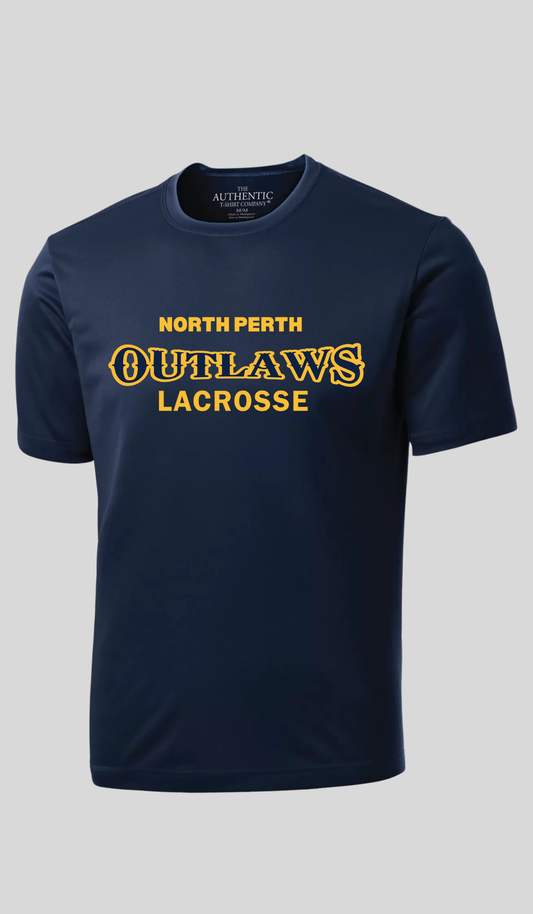 Text Logo Polyester T-Shirt -North Perth Outlaws