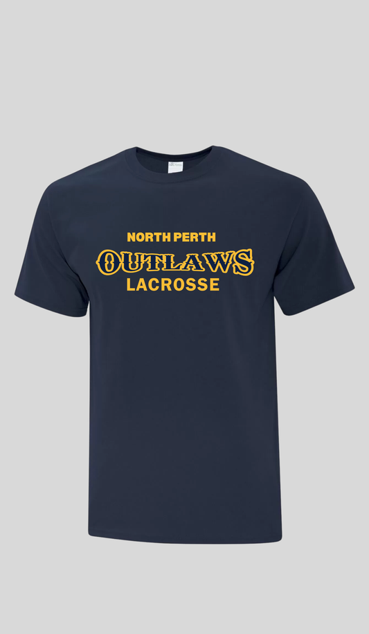 Text Logo Cotton T-Shirt -North Perth Outlaws