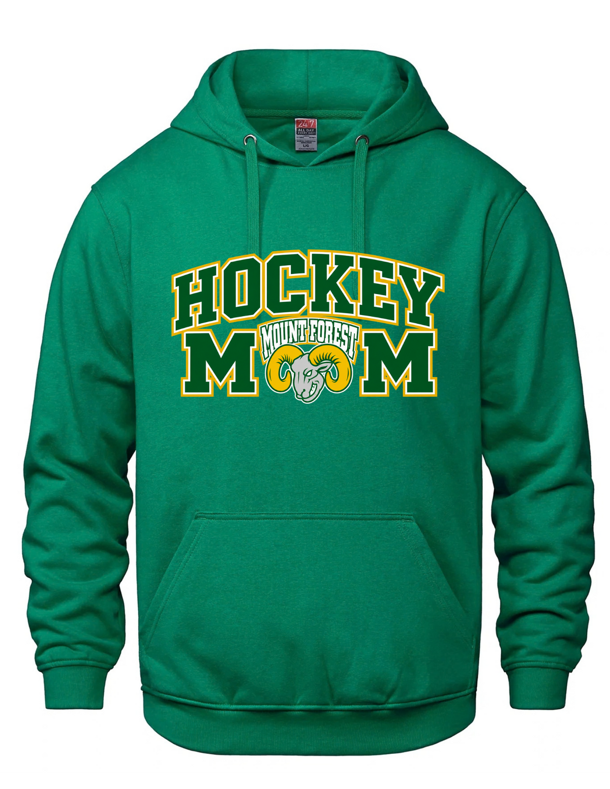 Hockey Mom Hooded Sweatshirt- Mount Forest Rams
