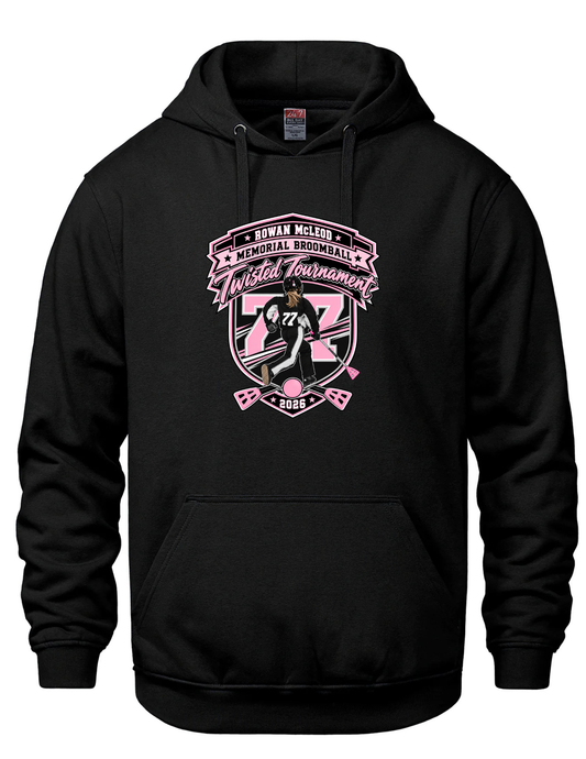 Hooded Printed Sweatshirt- Rowan McLeod Memorial Broomball Tournament