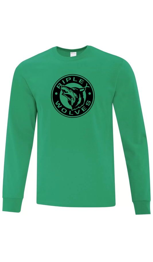 Wolves Circle Graphic Long Sleeve- Ripley Wolves