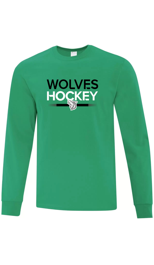 Wolves Hockey Graphic Long Sleeve- Ripley Wolves