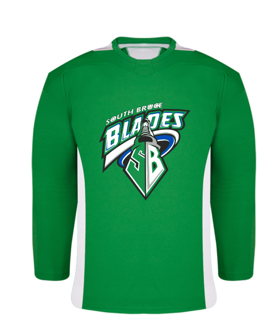 Practice Jersey with Just Logo on Front- [South Bruce Blades]