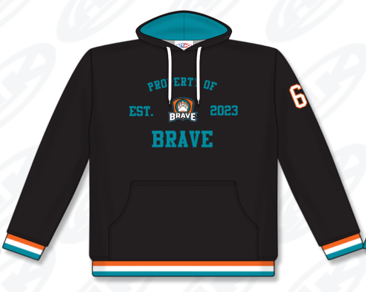 Custom Property of Sublimated Hoodie- Bruce Brave
