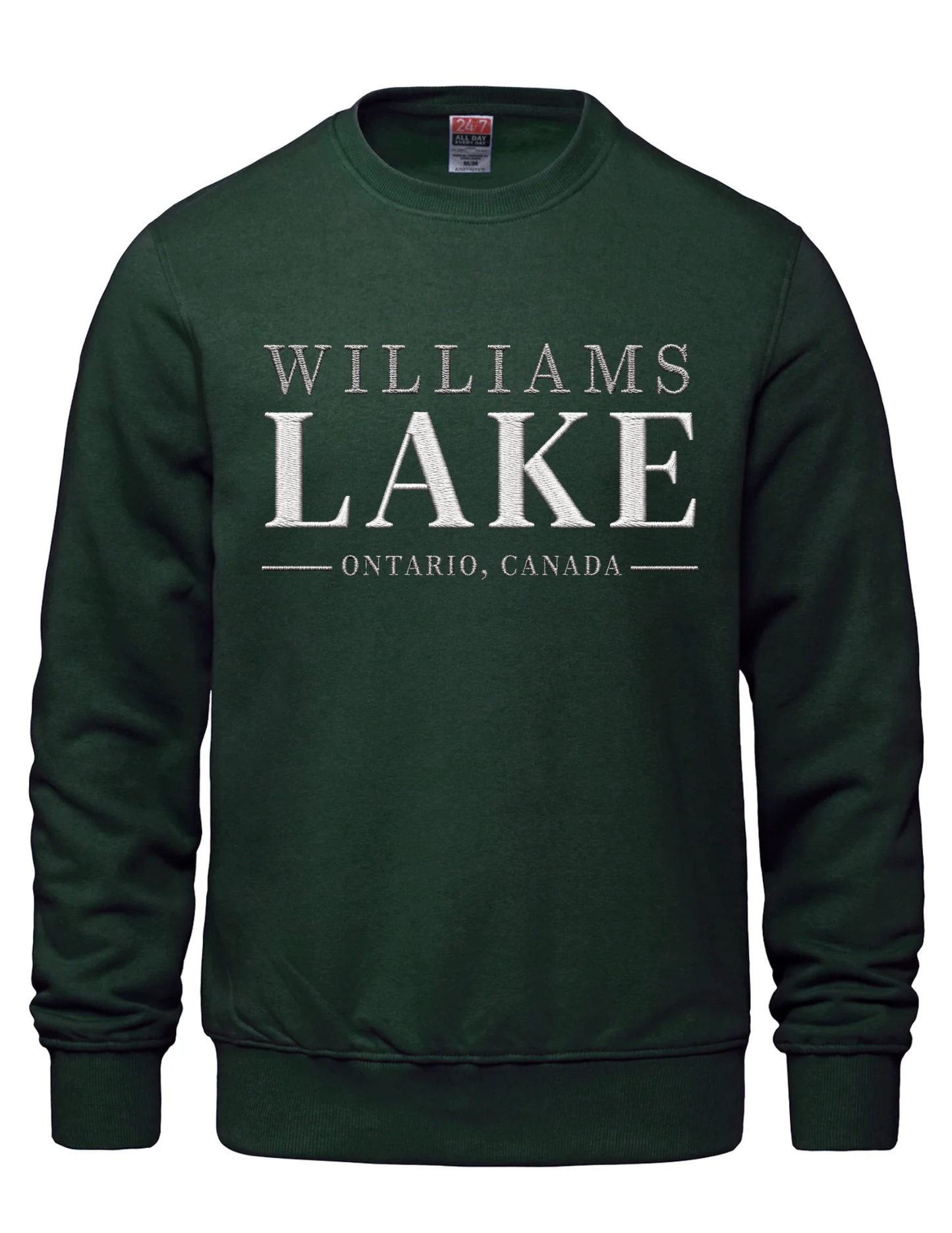 Embroidered Crewneck Sweater- Williams Lake