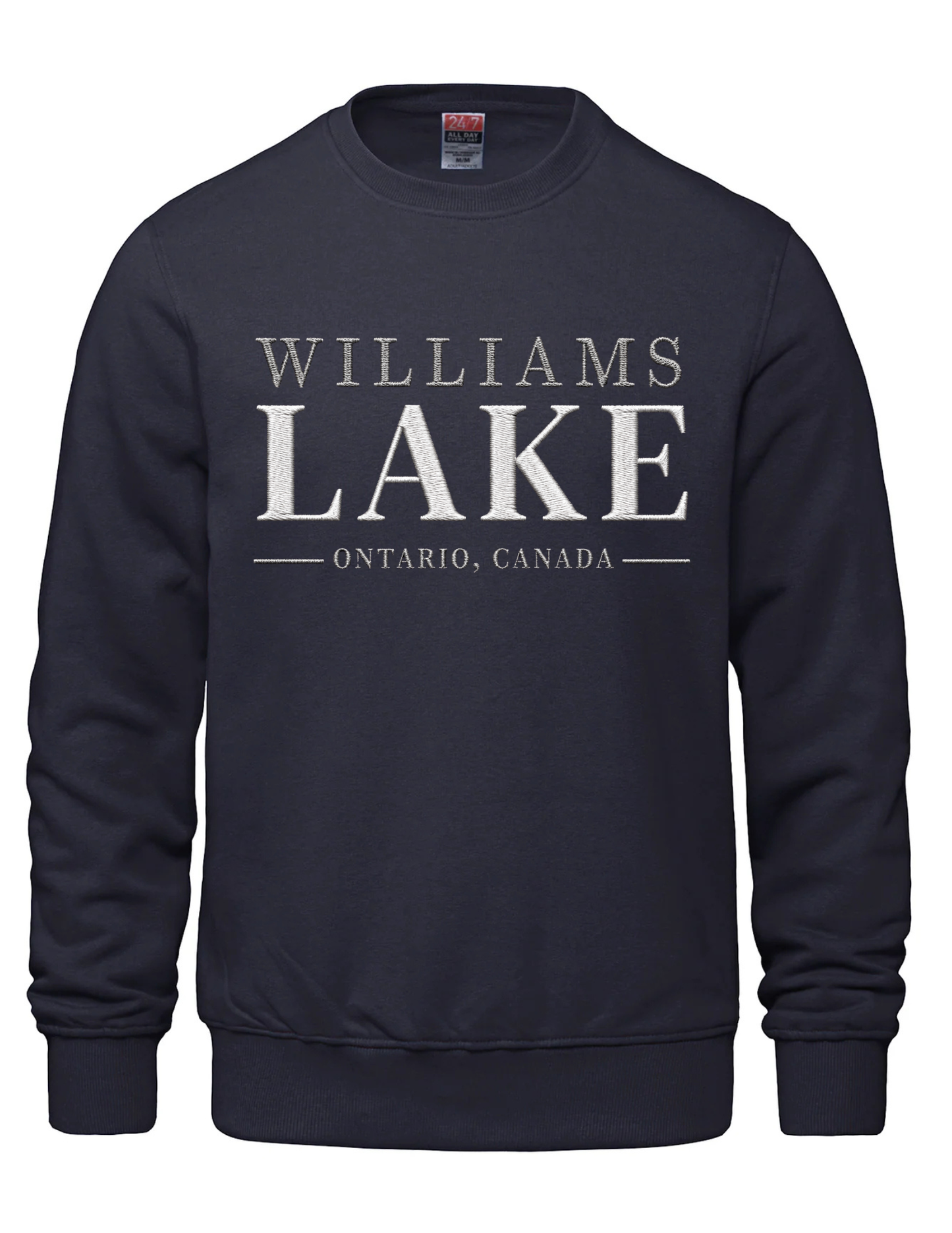 Embroidered Crewneck Sweater- Williams Lake