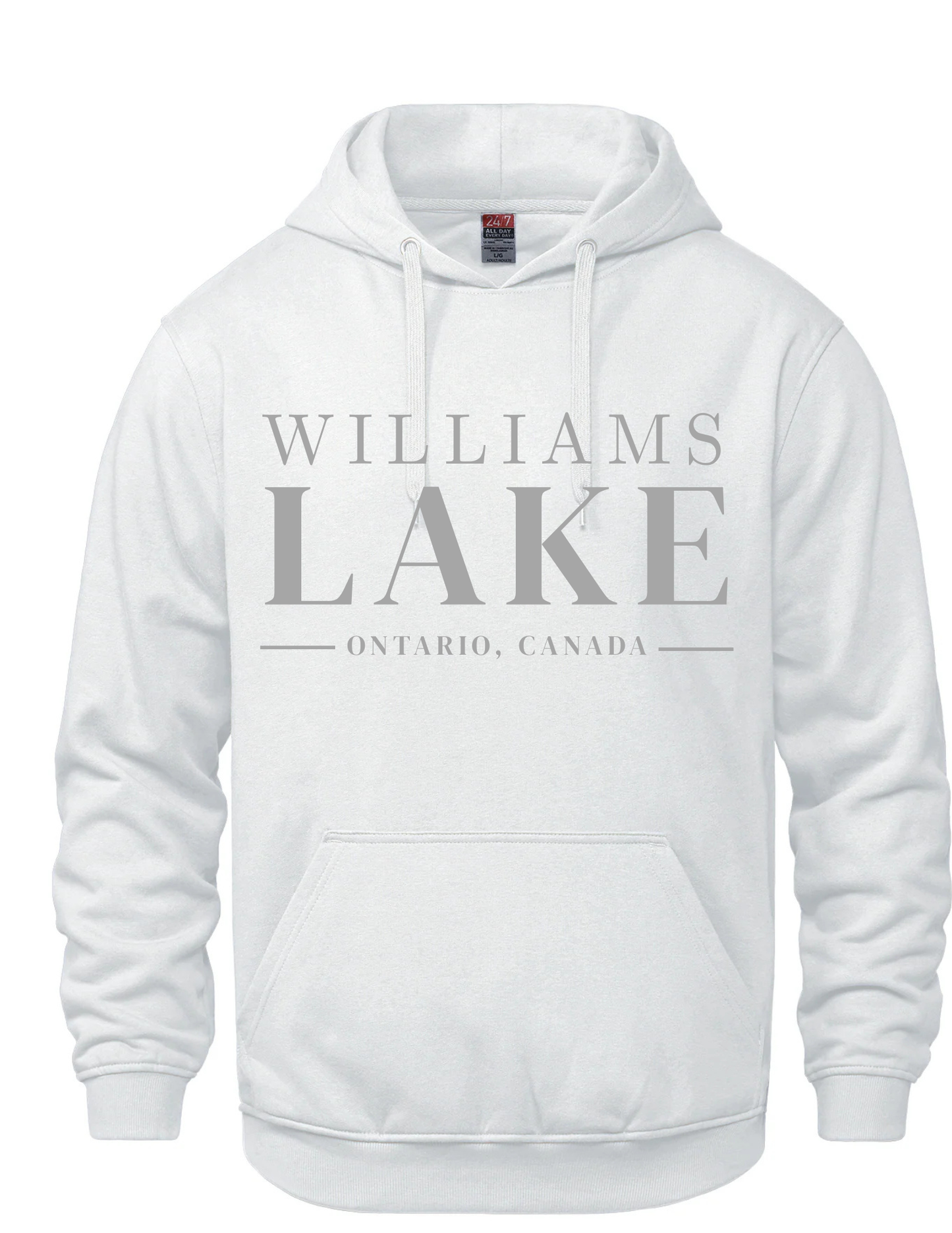 Hooded Printed Sweatshirt- Williams Lake