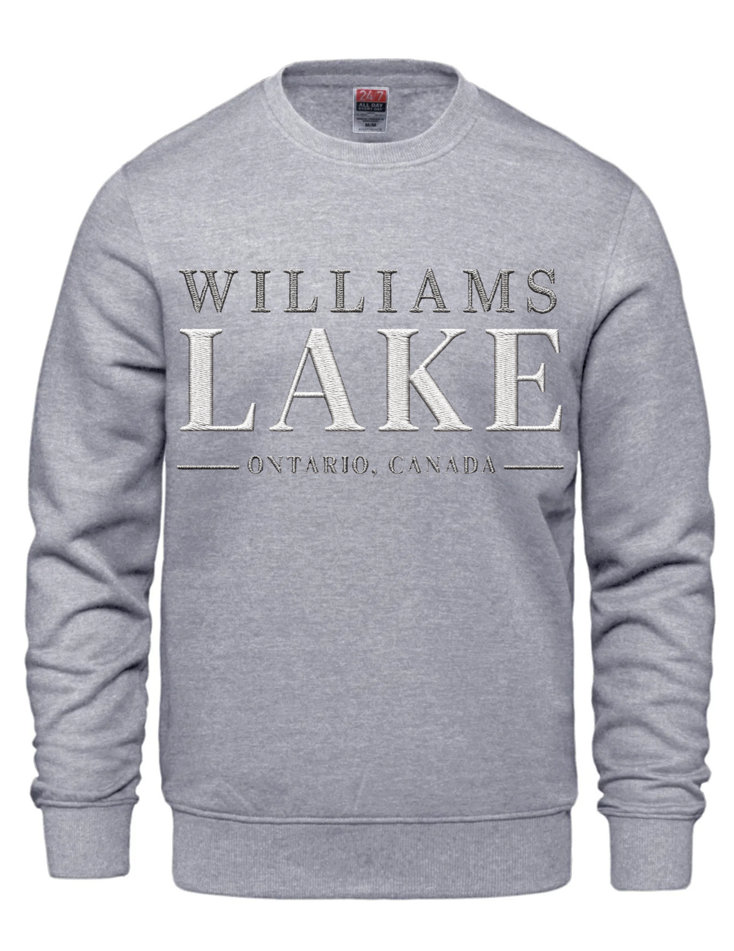 Embroidered Crewneck Sweater- Williams Lake