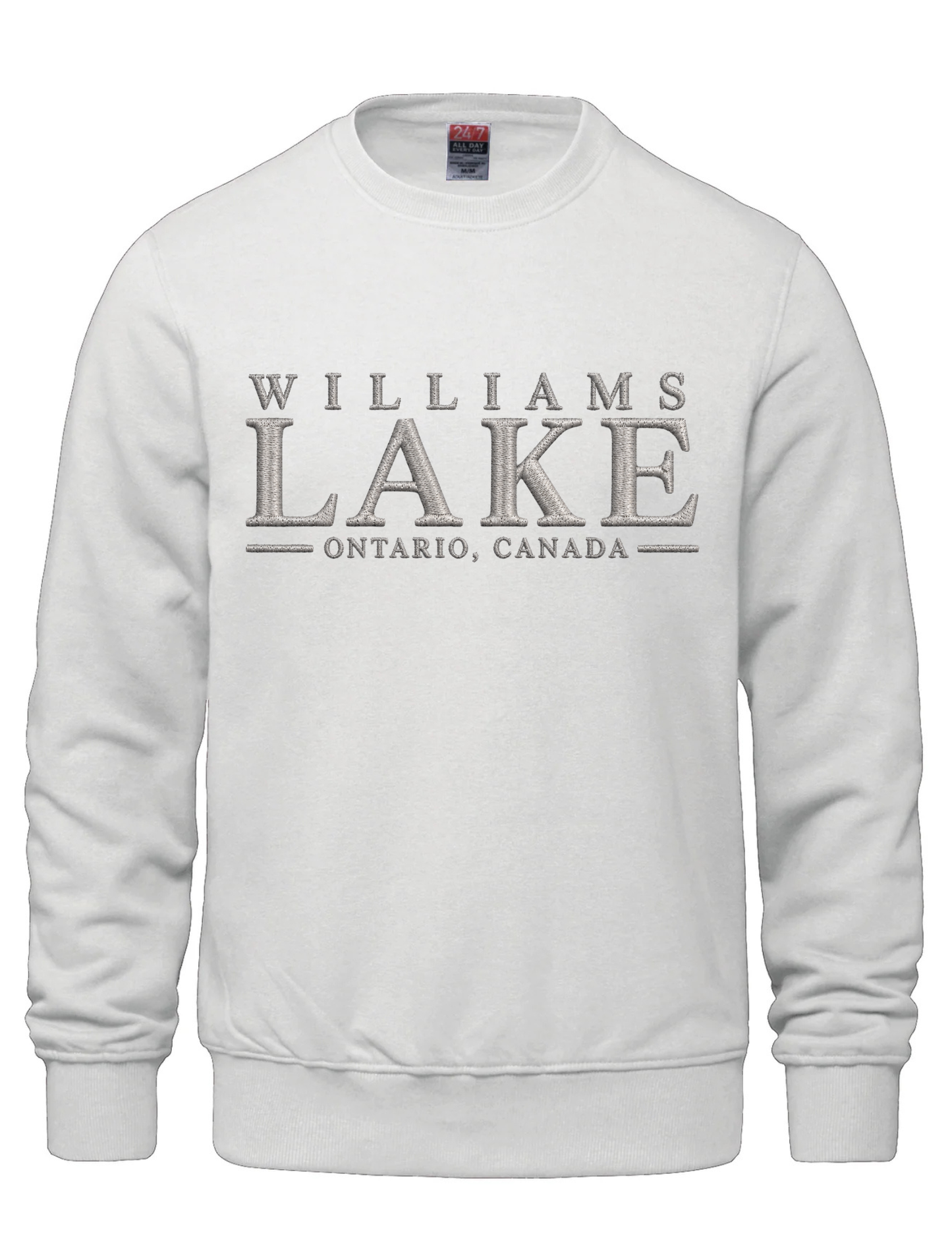 Embroidered Crewneck Sweater- Williams Lake