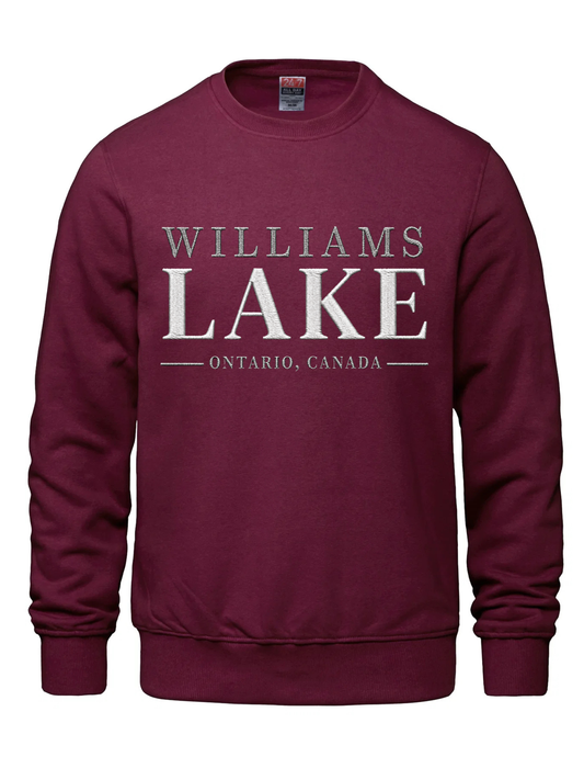 Embroidered Crewneck Sweater- Williams Lake