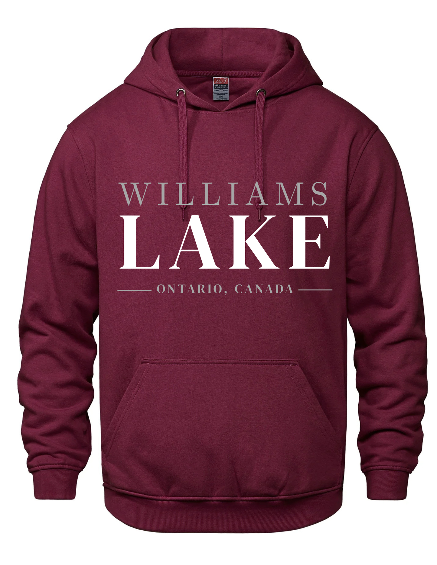 Hooded Printed Sweatshirt- Williams Lake