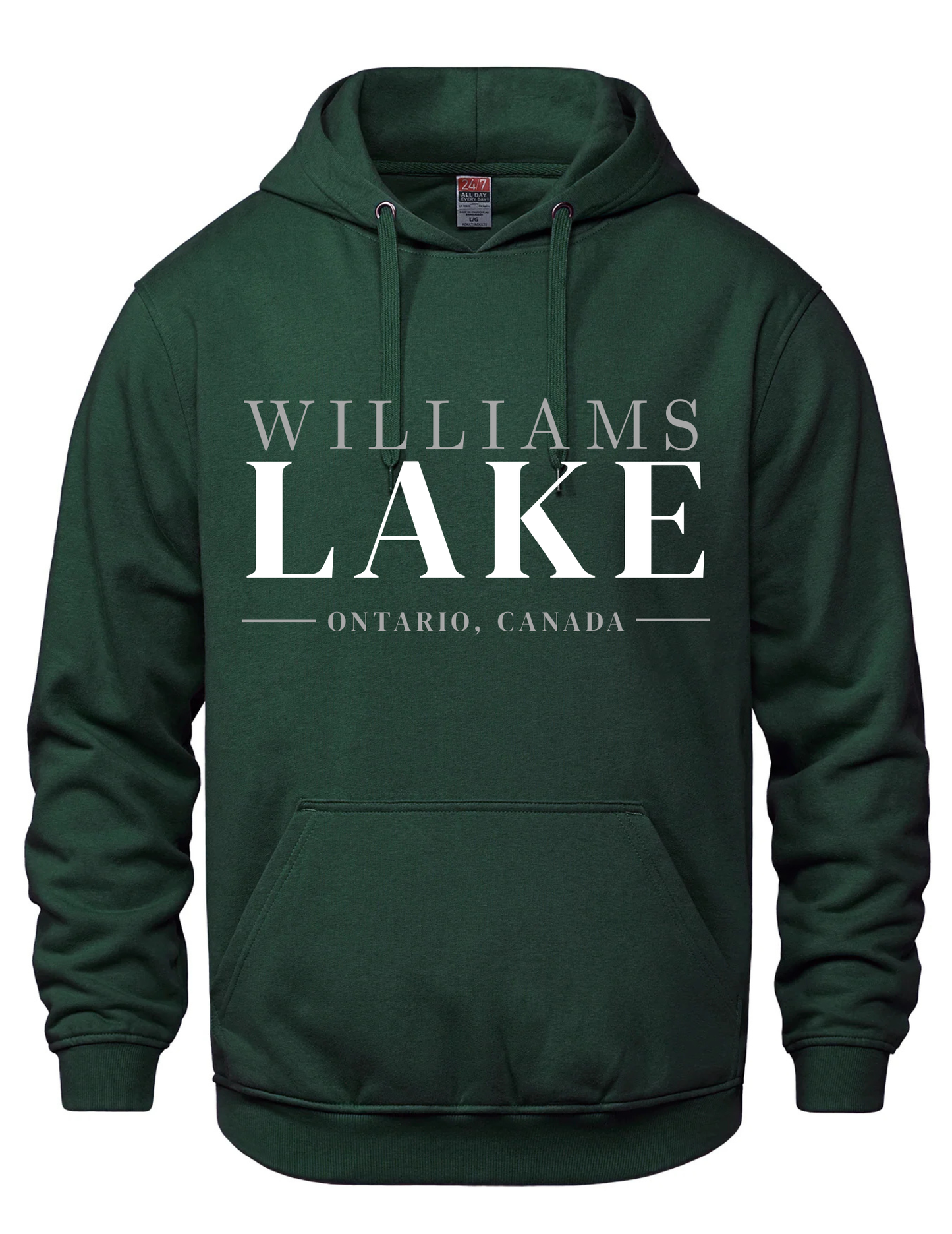 Hooded Printed Sweatshirt- Williams Lake