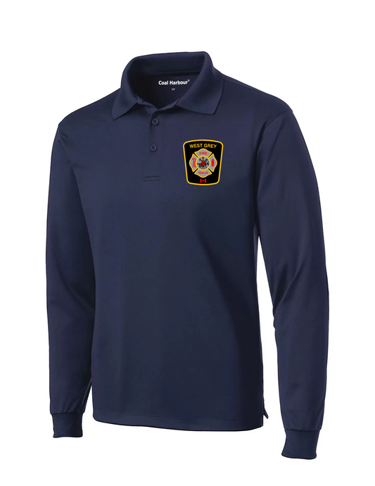 Golf Polo Long Sleeve - West Grey Fire